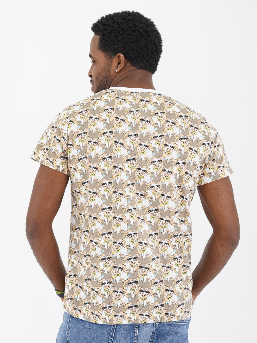 Qwen коричневая Футболка 