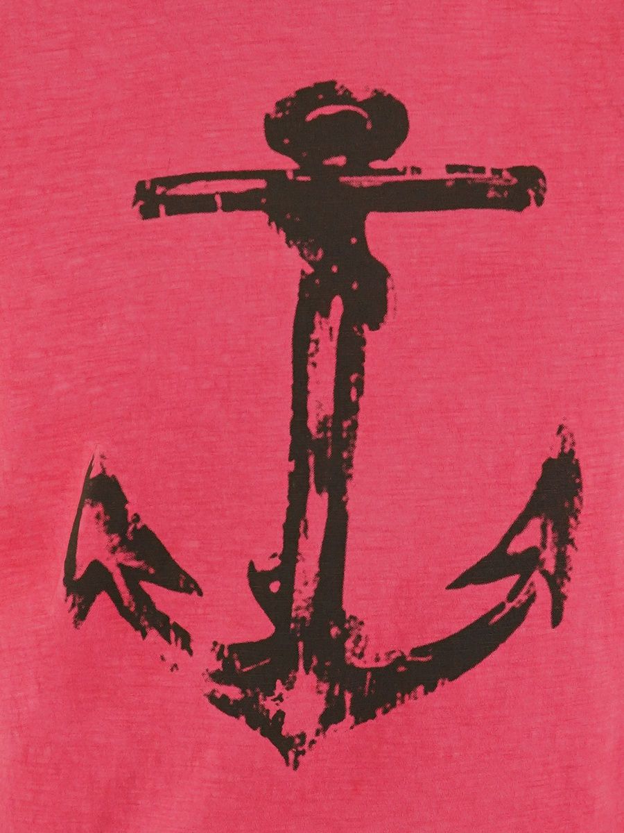 Футболка красная с якорем