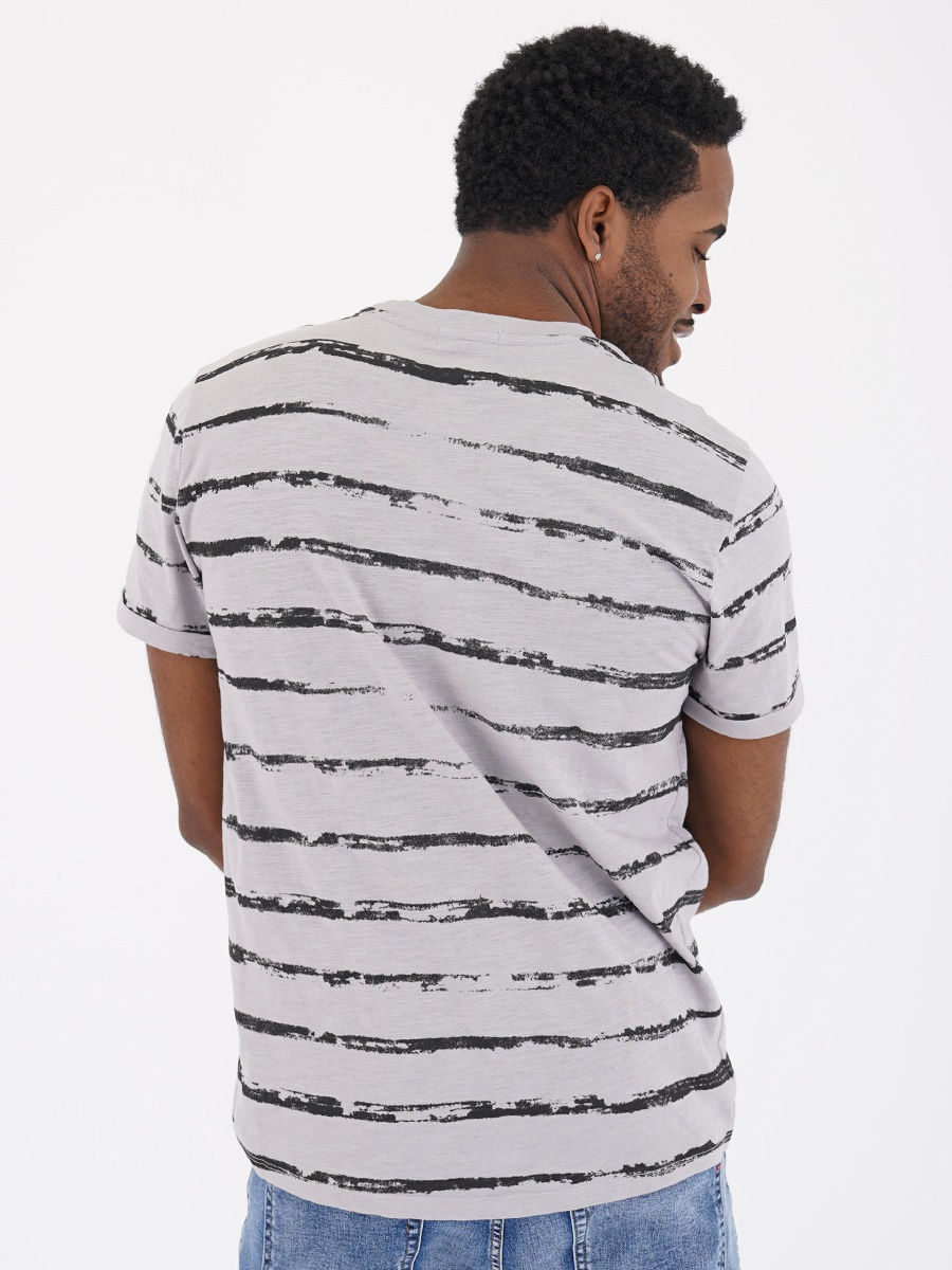 Qwentiny Футболка серая в полоску