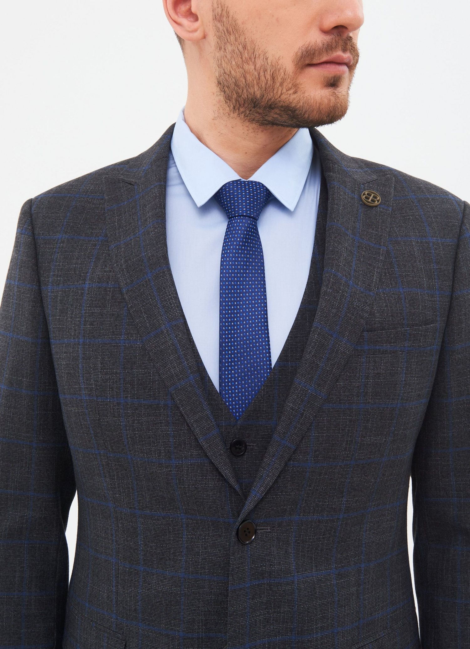 СЕРО-КОРИЧНЕВЫЙ МУЖСКОЙ КОСТЮМ-ТРОЙКА BELFOR