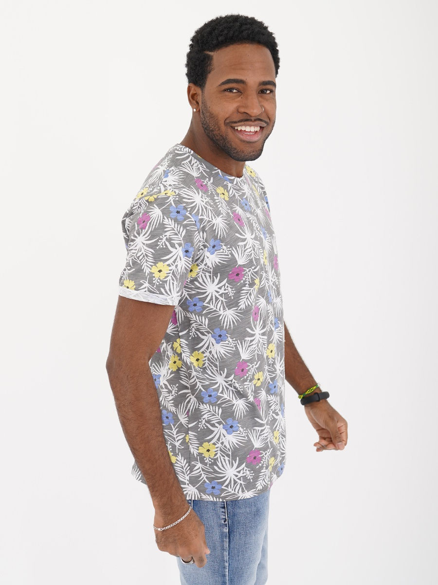 Футболка Qwentiny серая с рисунком