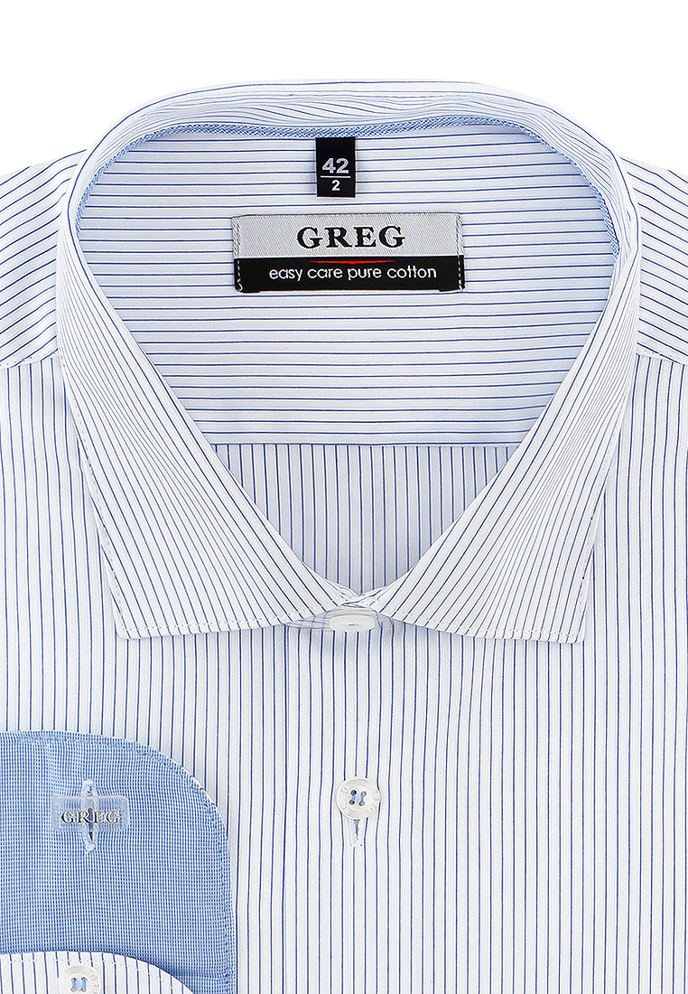 Сорочка мужская длинный рукав GREG 121/191/8057/Z/1p_GB