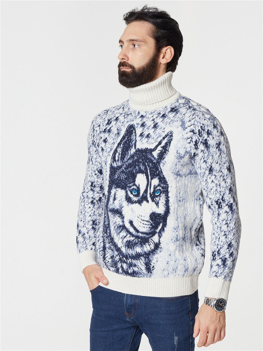 Свитер с хаски Pulltonic