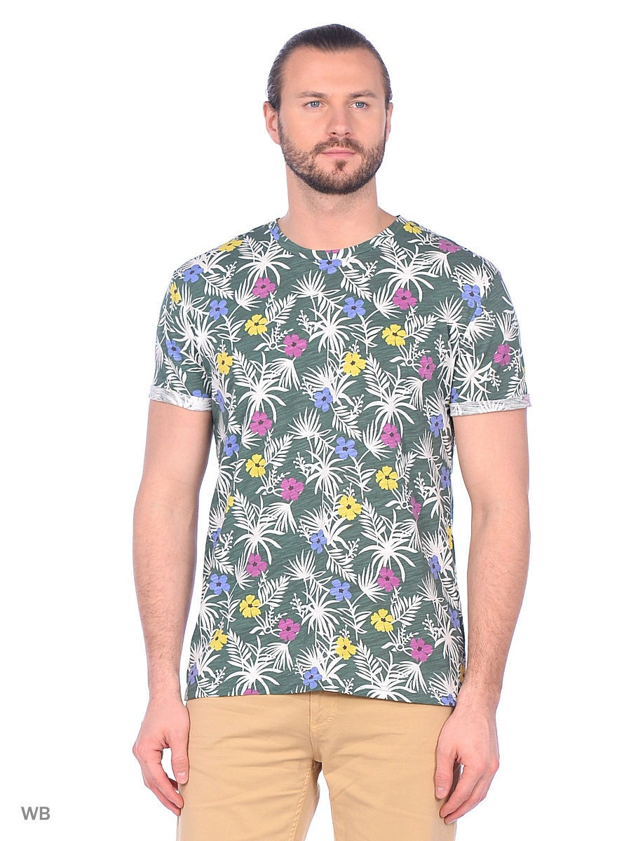 Футболка зелёная с рисунком