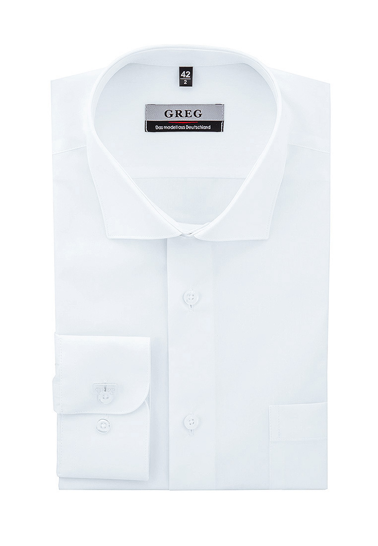 Сорочка мужская длинный рукав GREG 100/199/WHITE_GB
