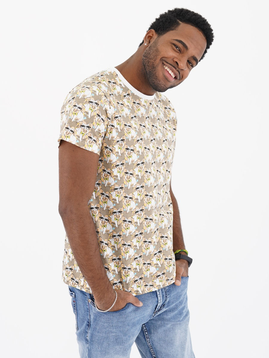 Qwen коричневая Футболка 