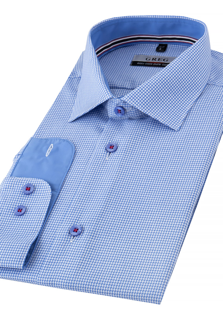Сорочка мужская длинный рукав GREG 214/131/7515/Z/1p_GB