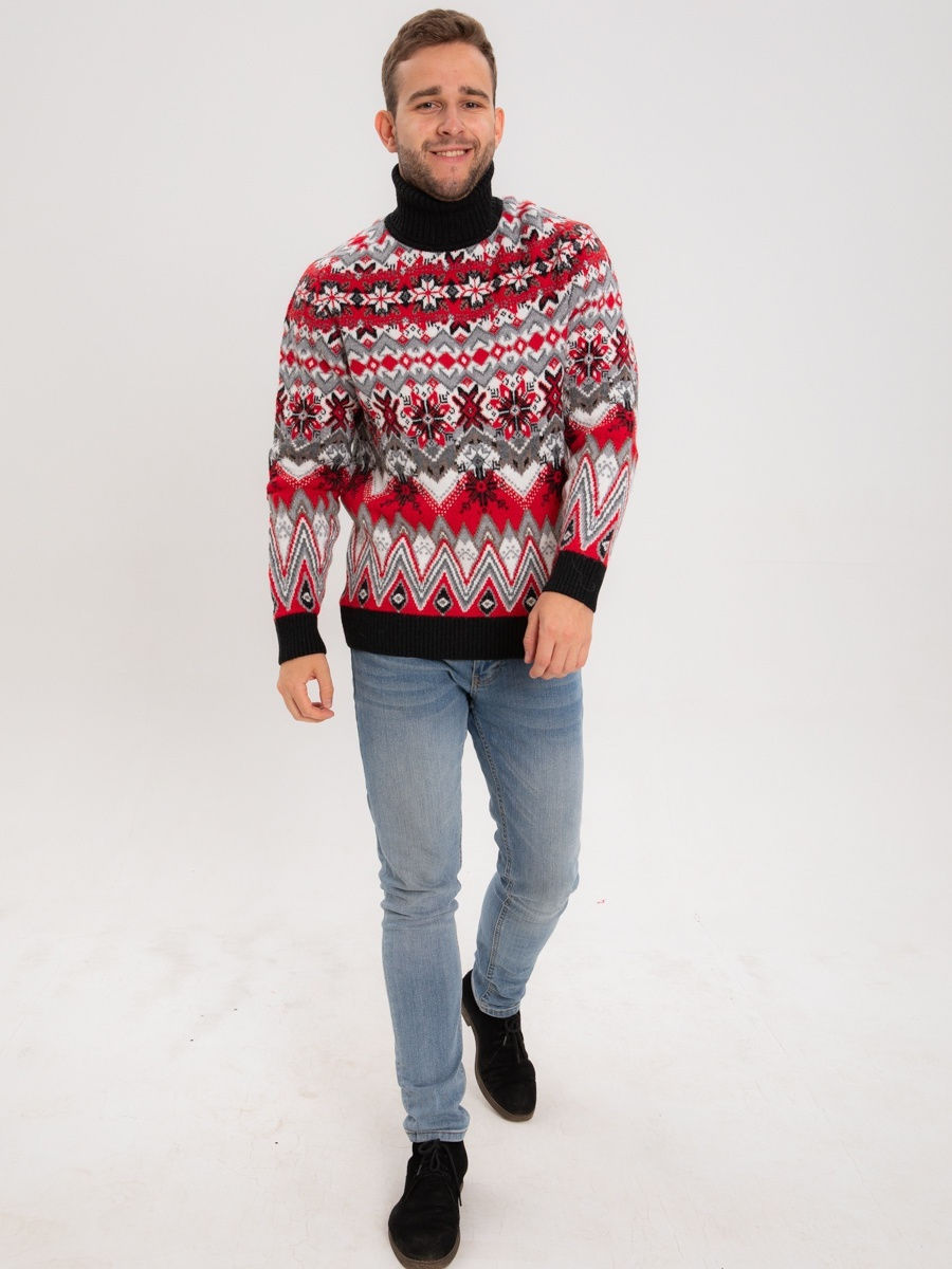 Мужской свитер шерстяной