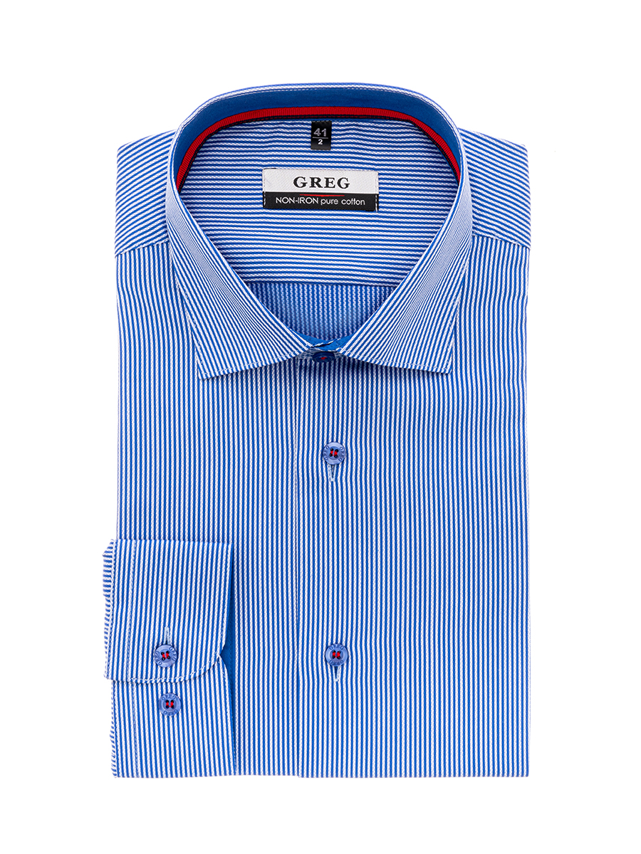 Сорочка мужская длинный рукав GREG 221/131/8508/Z/1p_GB