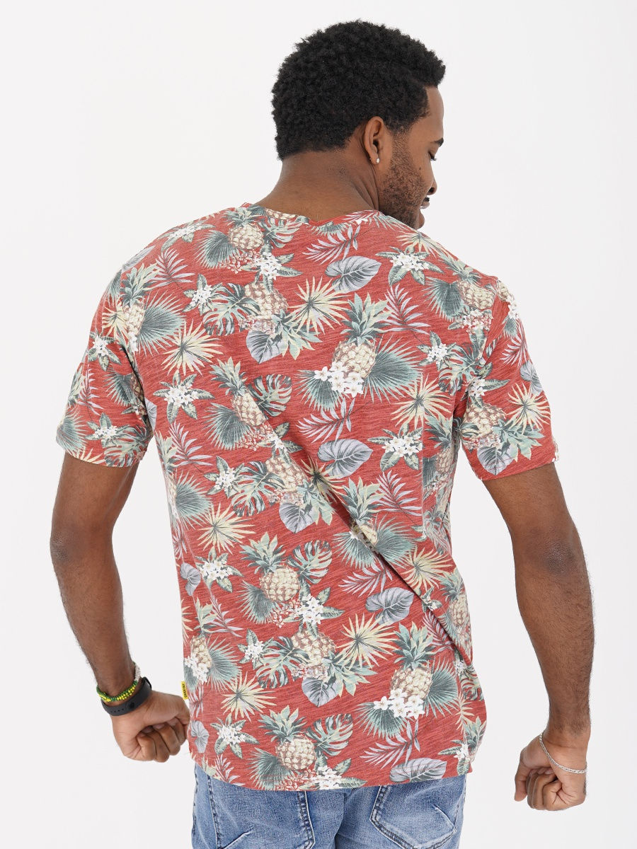 Футболка красного цвета с анасами