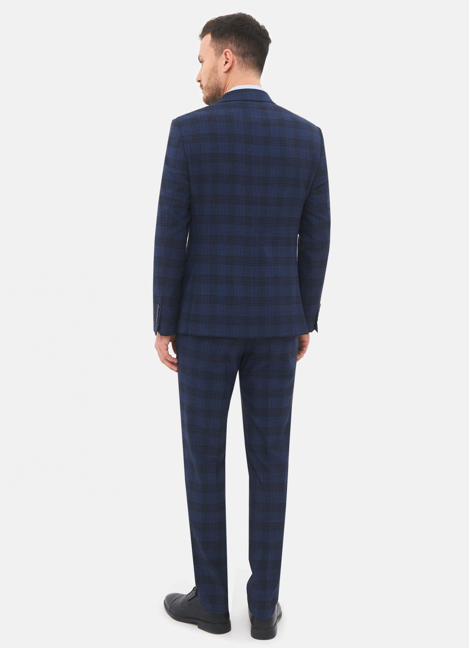 ТЁМНО-СИНИЙ КОСТЮМ С ТЕКСТУРОЙ ПТИЧИЙ ГЛАЗ BELFOR