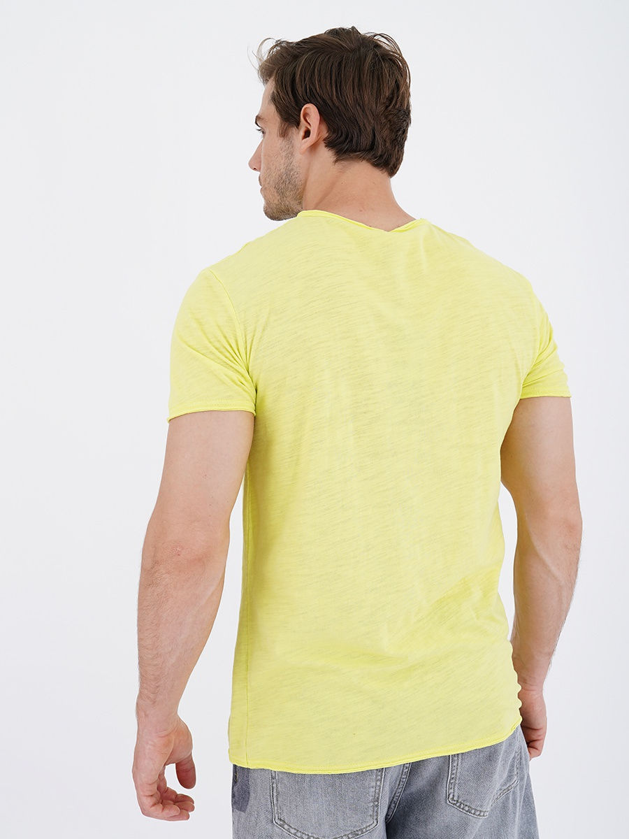 Футболка мужская однотонная лимонная