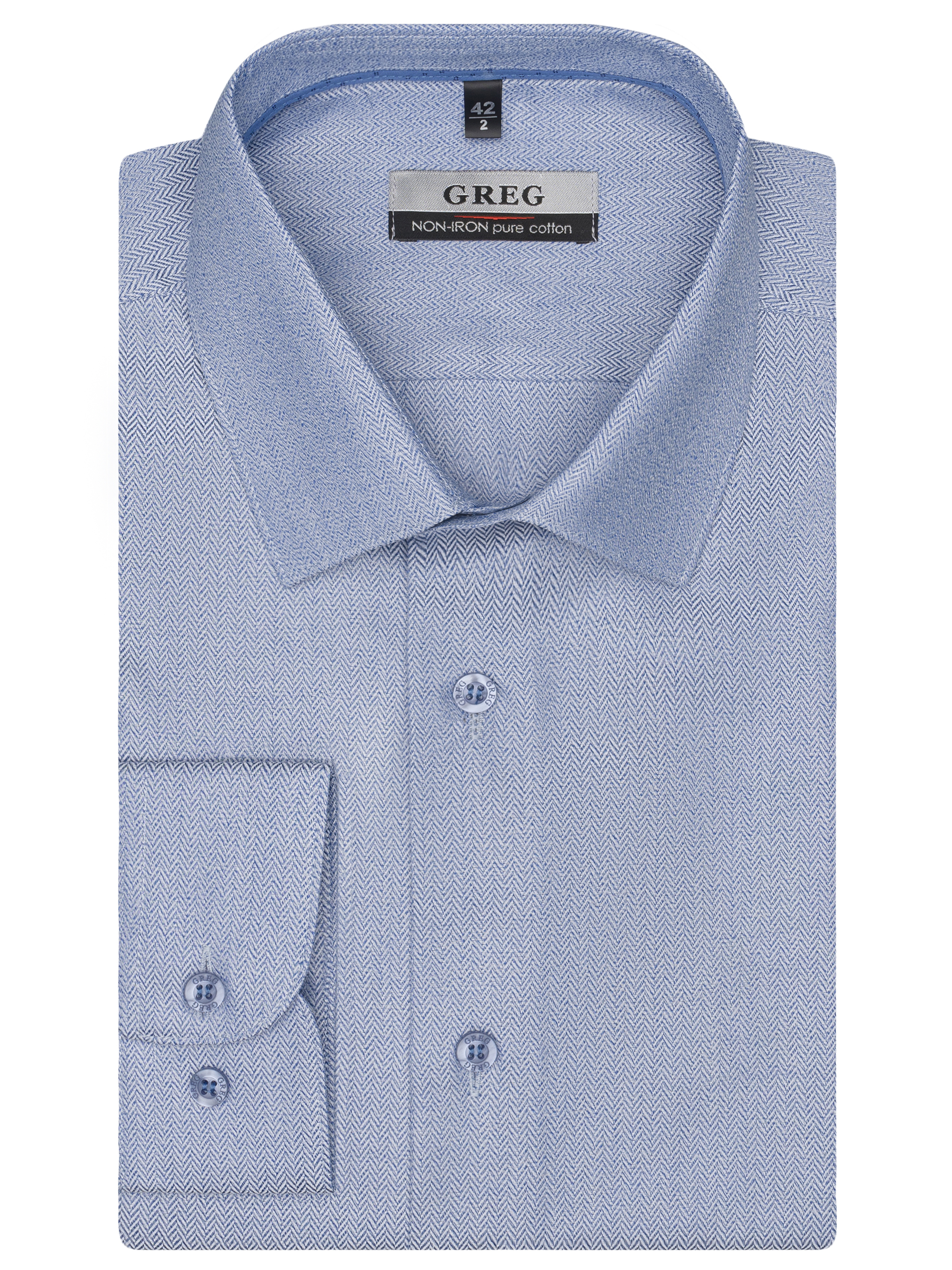 Сорочка мужская длинный рукав GREG 223/231/6100/Z/1p_GB