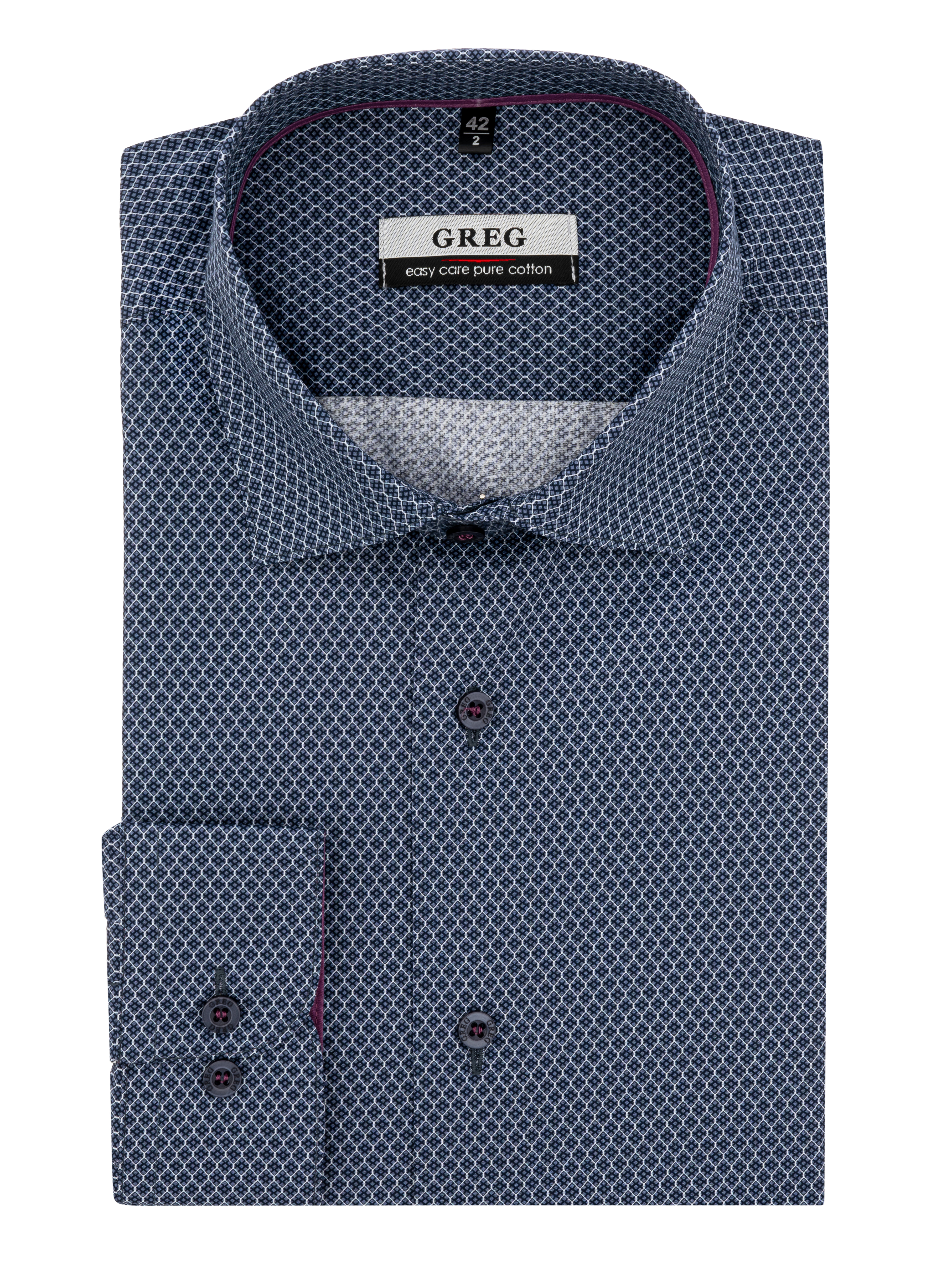 Сорочка мужская длинный рукав GREG 363/131/3403/Z/1p