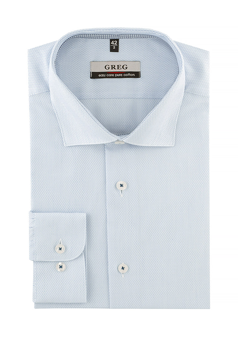 Сорочка мужская длинный рукав GREG 203/131/8124/ZV/1p