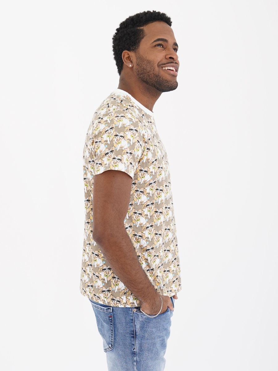 Qwen коричневая Футболка 