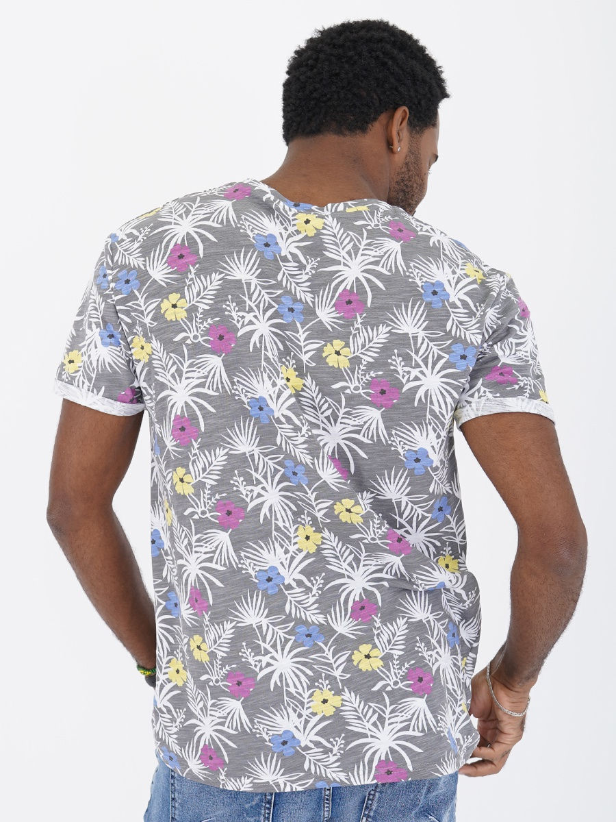 Футболка Qwentiny серая с рисунком