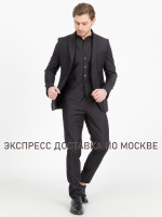 Классический мужской костюм тройка чёрный UNBENDING размер 52-188
