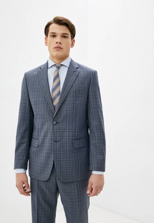 Классический костюм двойка Classic fit . Пиджак на две пуговицы, с боковыми и нагрудным карманами, по спинке две шлицы. Брюки без защипов с боковыми и одним задним карманом.