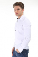 Ярко-белая Мужская рубашка большого размера