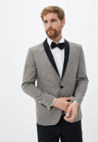 Slim fit, воротник-шалька, две пуговицы, две шлицы. Брюки, воротник - шалька из отделочной гладкокрашенной ткани 