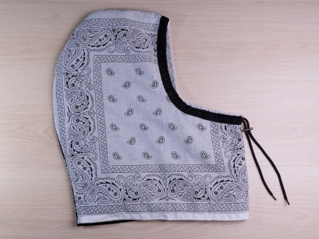 Бандана hood чёрный- белый