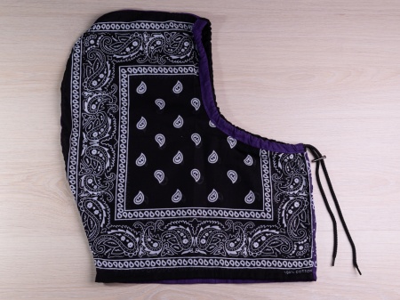 Бандана hood чёрный- белый