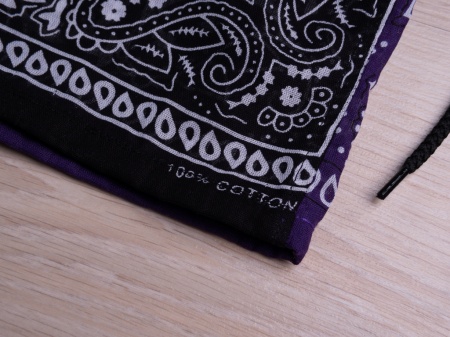 Бандана hood чёрный- белый