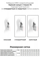 Сорочка мужская длинный рукав GREG 330/119/DGR_GB