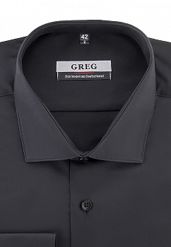 Сорочка мужская длинный рукав GREG 340/119/BLK