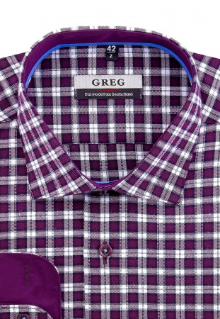 Сорочка мужская длинный рукав GREG 725/139/112/FL/Z/1p
