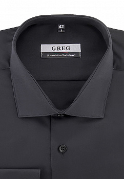 Сорочка мужская длинный рукав GREG 340/119/BLK_GB