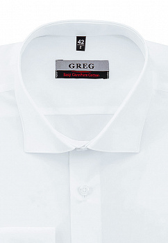 Сорочка мужская длинный рукав GREG 100/131/WHITE/Z