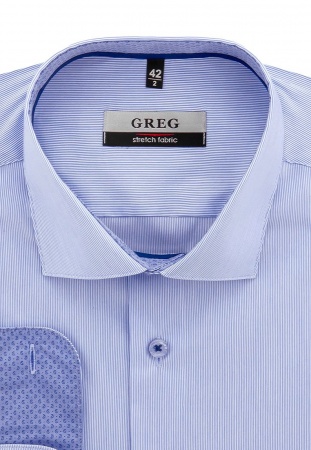 Сорочка мужская длинный рукав GREG 211/138/Z/1p STRETCH